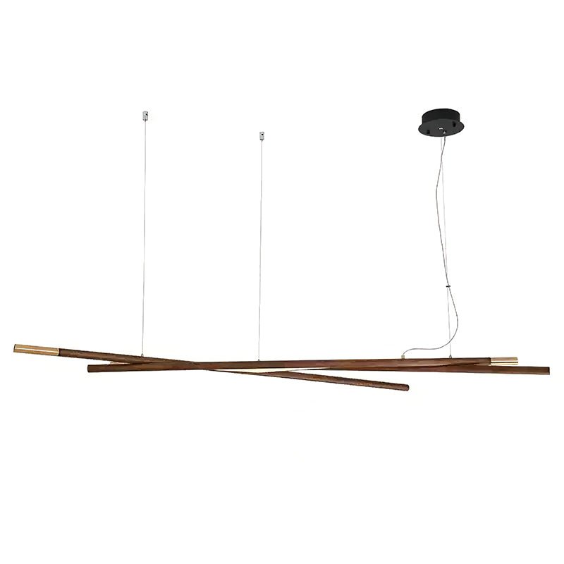 Elvuaine Kronleuchter Holz Linear LED