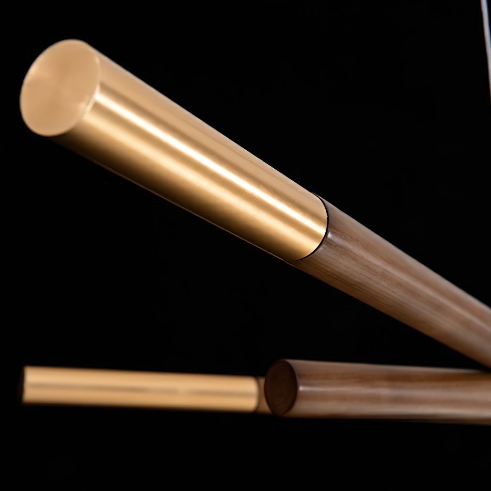 Elvuaine Kronleuchter Holz Linear LED