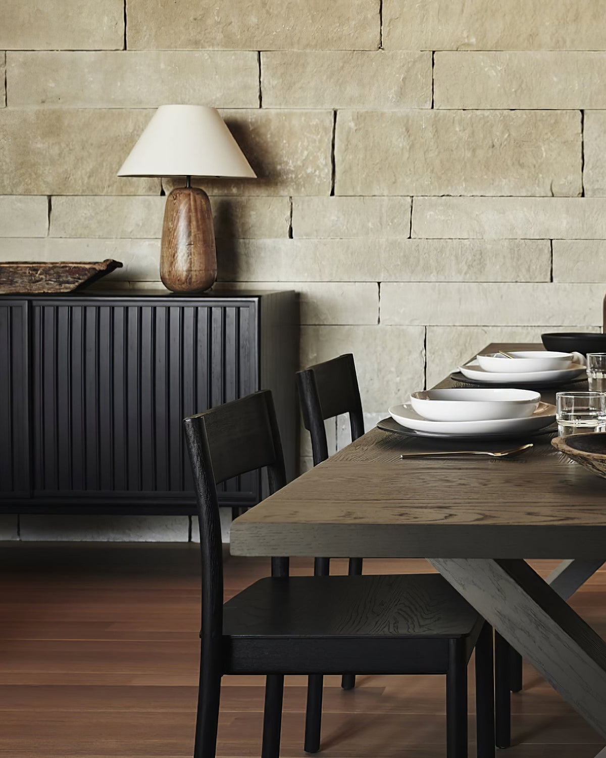 Lindenier Tischleuchte aus Holz