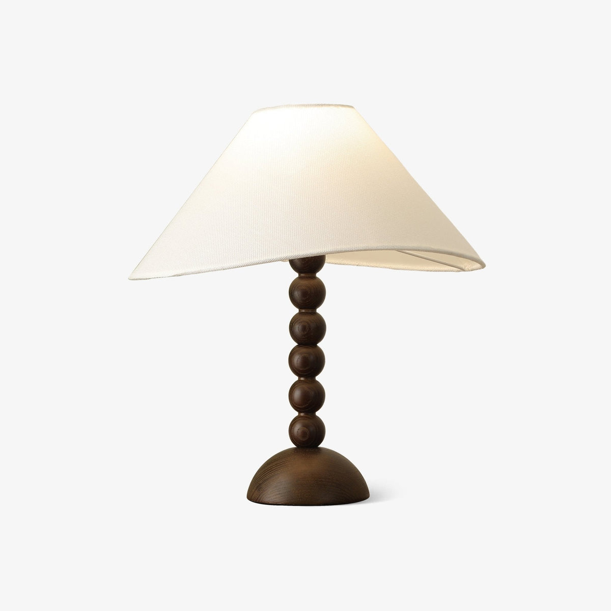 Lennox Tischleuchte aus Holz und Stoff im eleganten Design