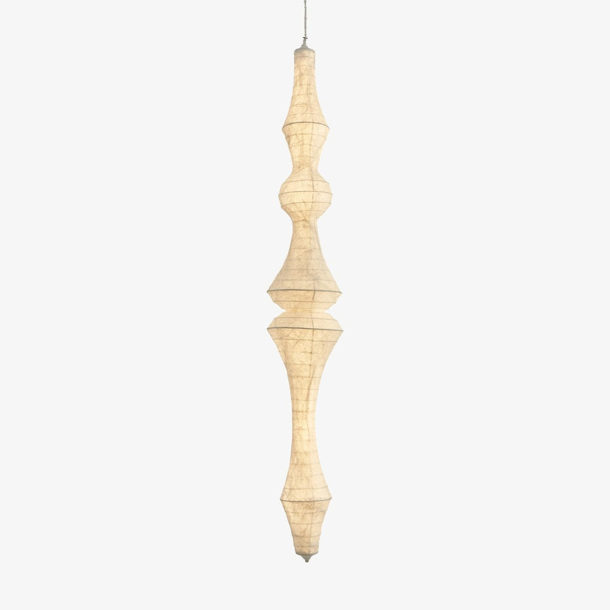 Zonoria Pendelleuchte aus Naturseide im Handwerksstil