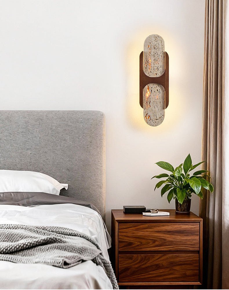 Valarise Travertine Wandleuchte