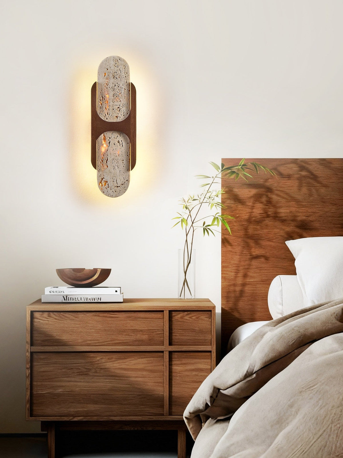Valarise Travertine Wandleuchte