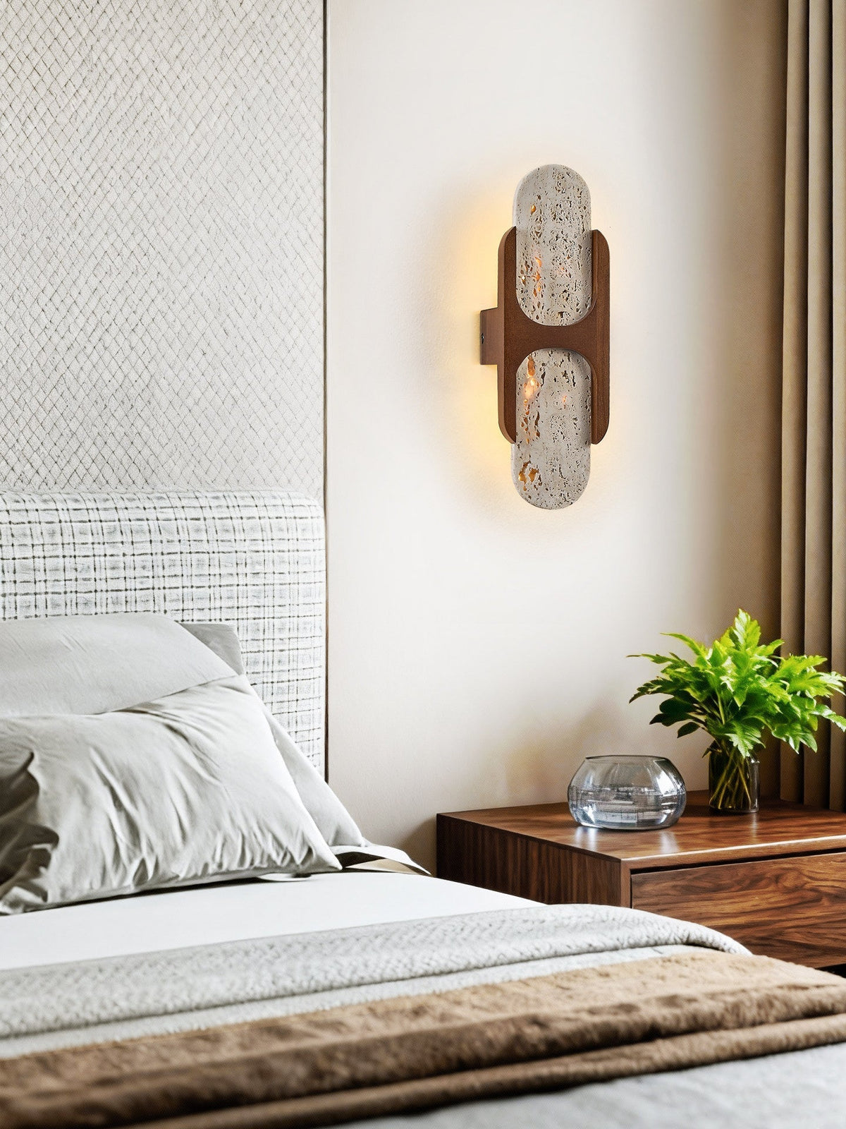 Valarise Travertine Wandleuchte