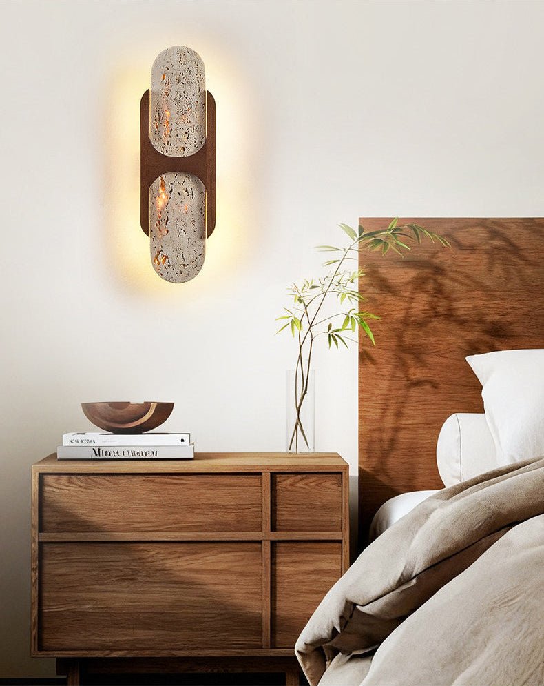Valarise Travertine Wandleuchte