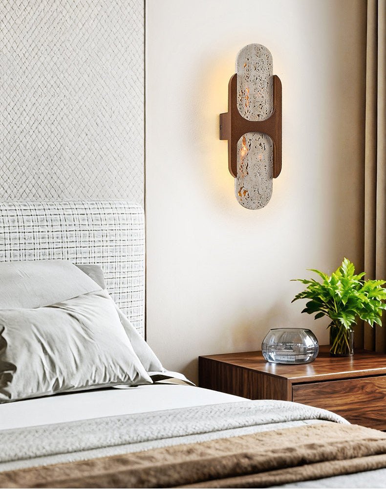 Valarise Travertine Wandleuchte