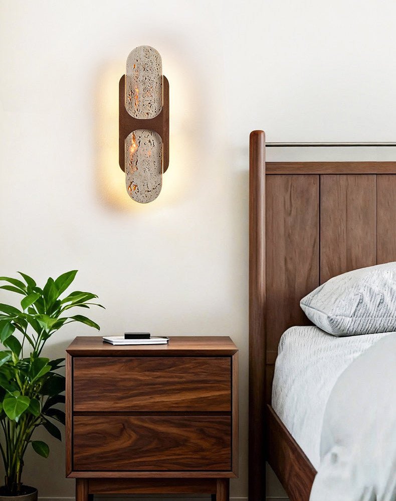 Valarise Travertine Wandleuchte