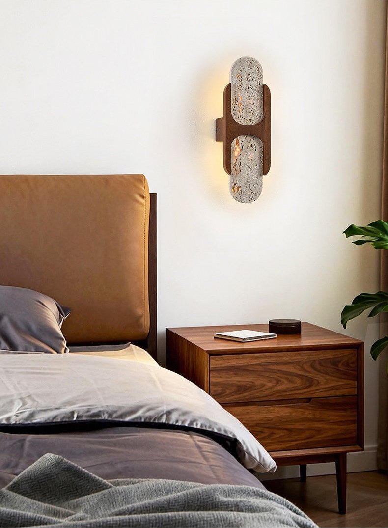 Valarise Travertine Wandleuchte