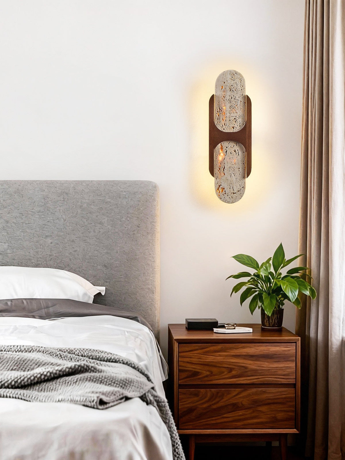 Valarise Travertine Wandleuchte