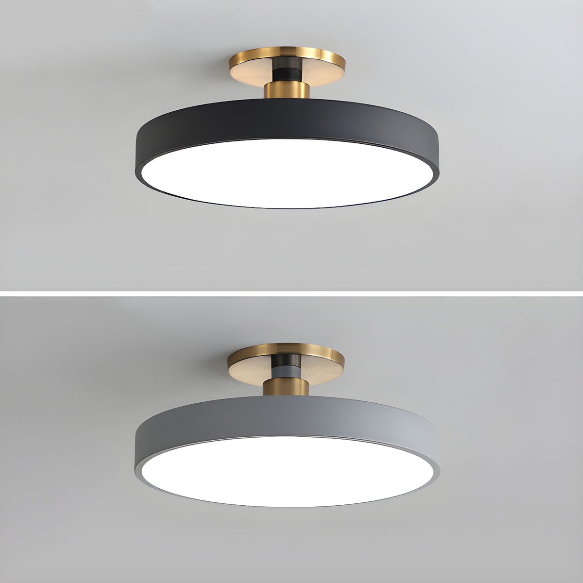 Aureiella flache Deckenleuchte Schwarz und Gold moderne Ausführung