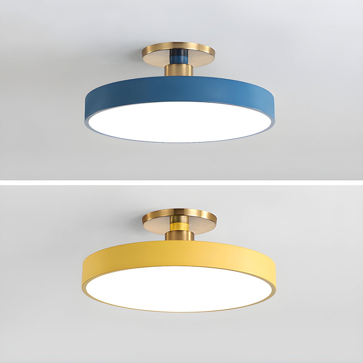 Aureiella flache Deckenleuchte Schwarz und Gold moderne Ausführung