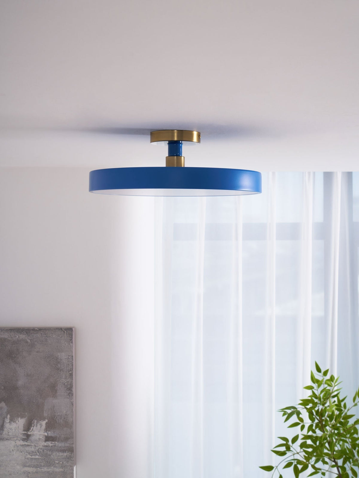 Aureiella flache Deckenleuchte Schwarz und Gold moderne Ausführung