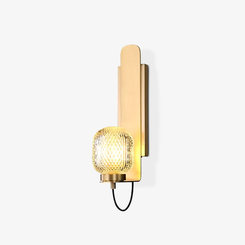 Cresh Premium zeitgenössische Wandleuchte aus Messing und Glas