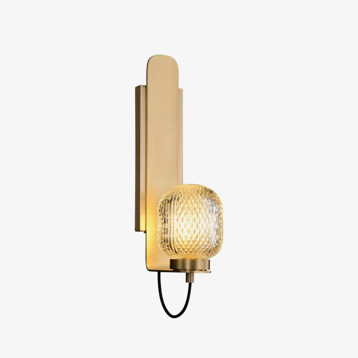 Cresh Premium zeitgenössische Wandleuchte aus Messing und Glas