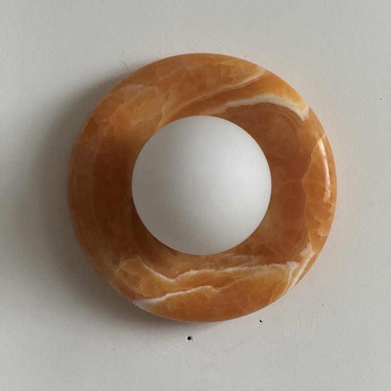 Renisenne Wandleuchte aus gelbem Onyx