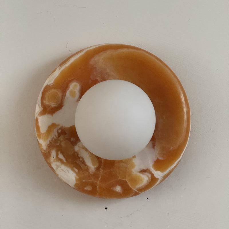 Renisenne Wandleuchte aus gelbem Onyx
