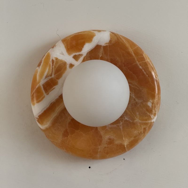 Renisenne Wandleuchte aus gelbem Onyx