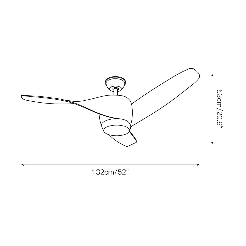 Liororeon Deckenventilator mit Beleuchtung