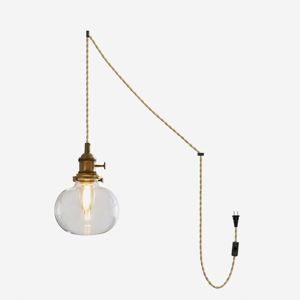 Celinira Pendelleuchte aus Glas mit Stecker