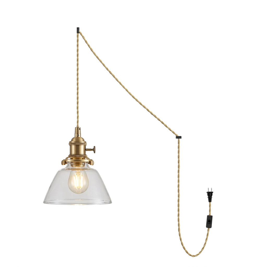 Celinira Pendelleuchte aus Glas mit Stecker