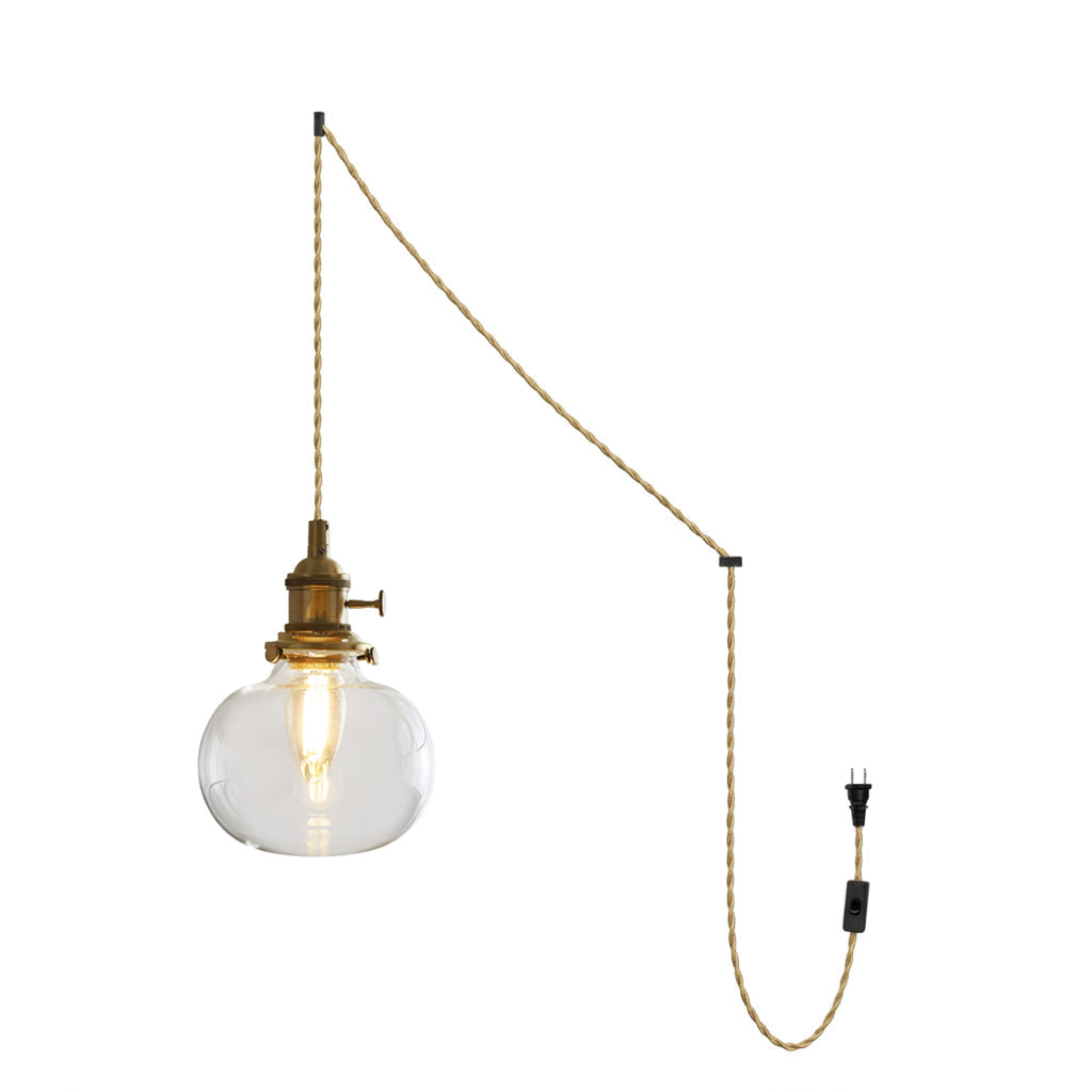 Celinira Pendelleuchte aus Glas mit Stecker