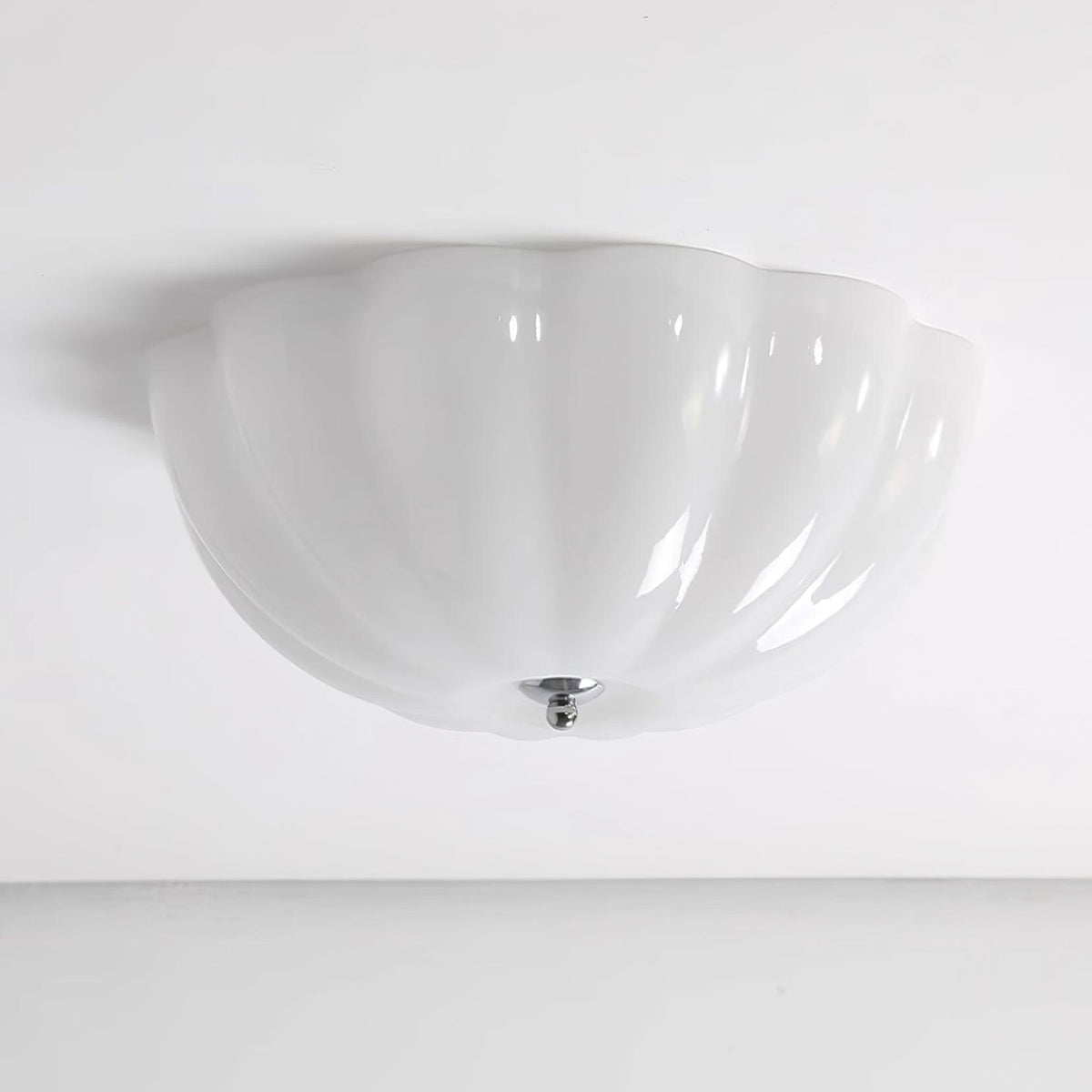 Etta Deckenleuchte aus Glas Jelly-Form opaleszent fürs Schlafzimmer