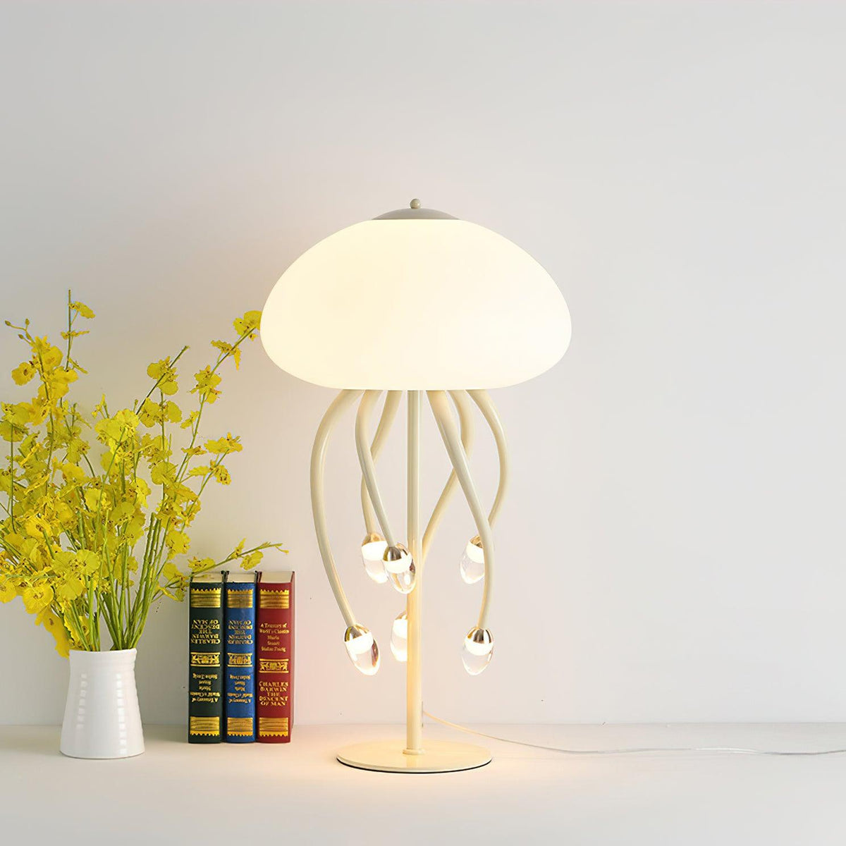Zosilyra Tischlampe aus Glas in Quallenform