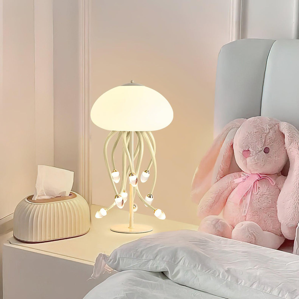 Zosilyra Tischlampe aus Glas in Quallenform