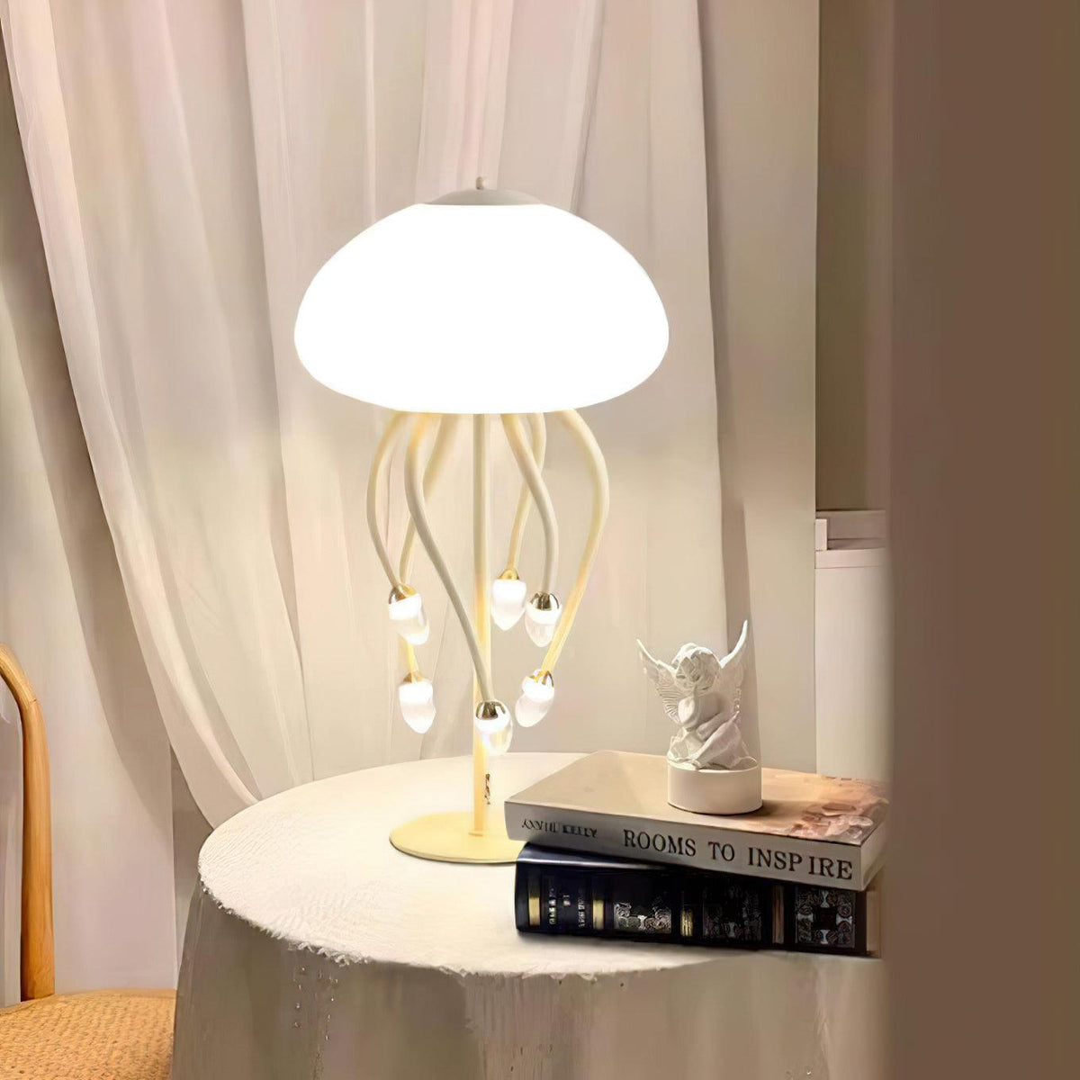 Zosilyra Tischlampe aus Glas in Quallenform