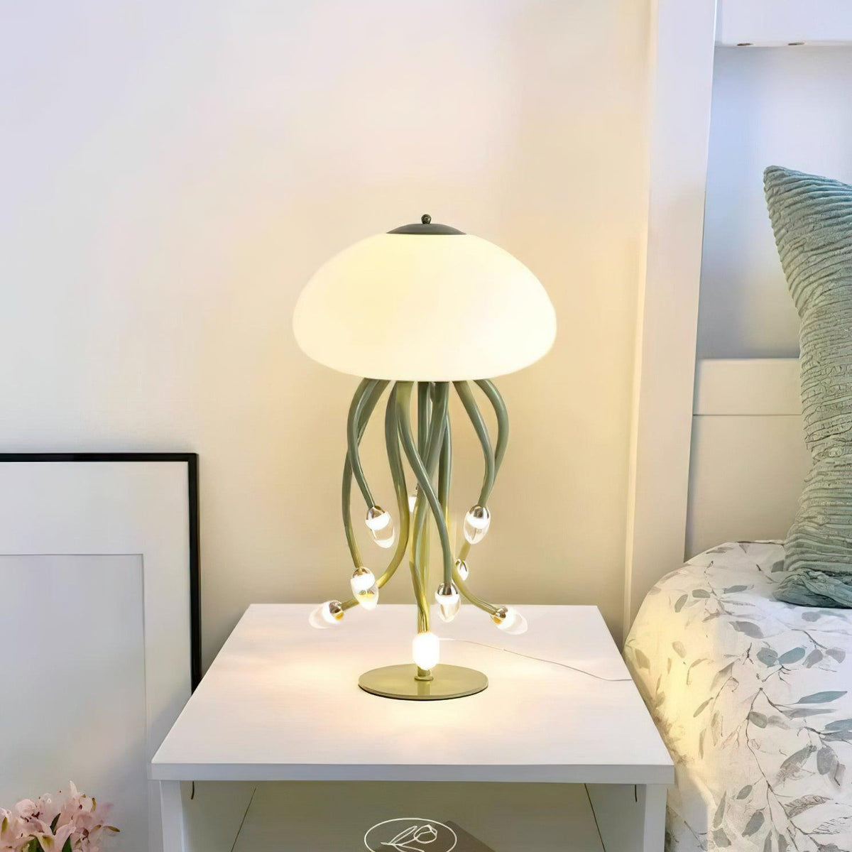 Zosilyra Tischlampe aus Glas in Quallenform
