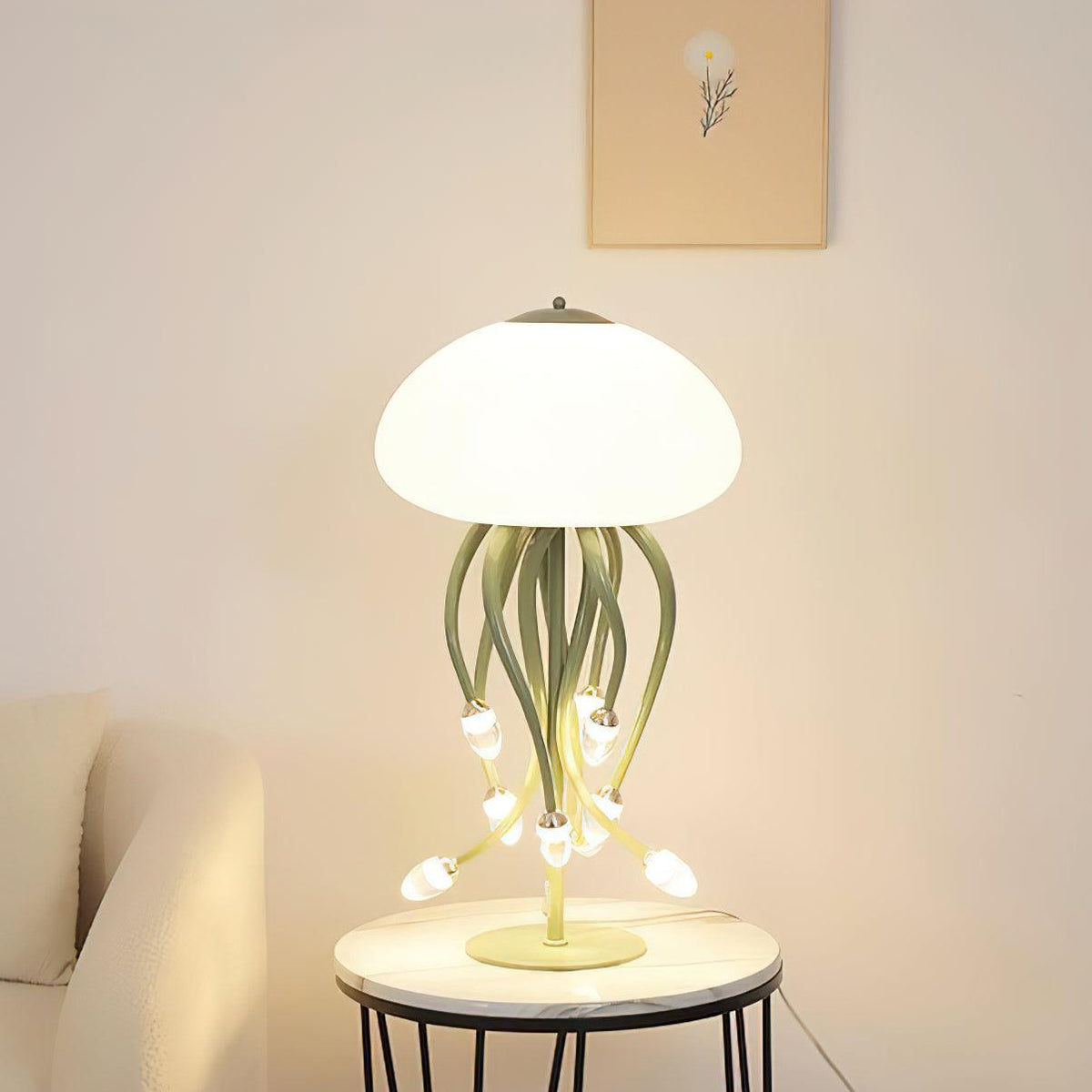 Zosilyra Tischlampe aus Glas in Quallenform