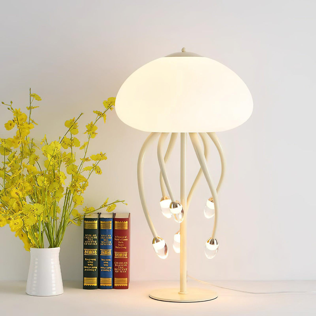 Zosilyra Tischlampe aus Glas in Quallenform