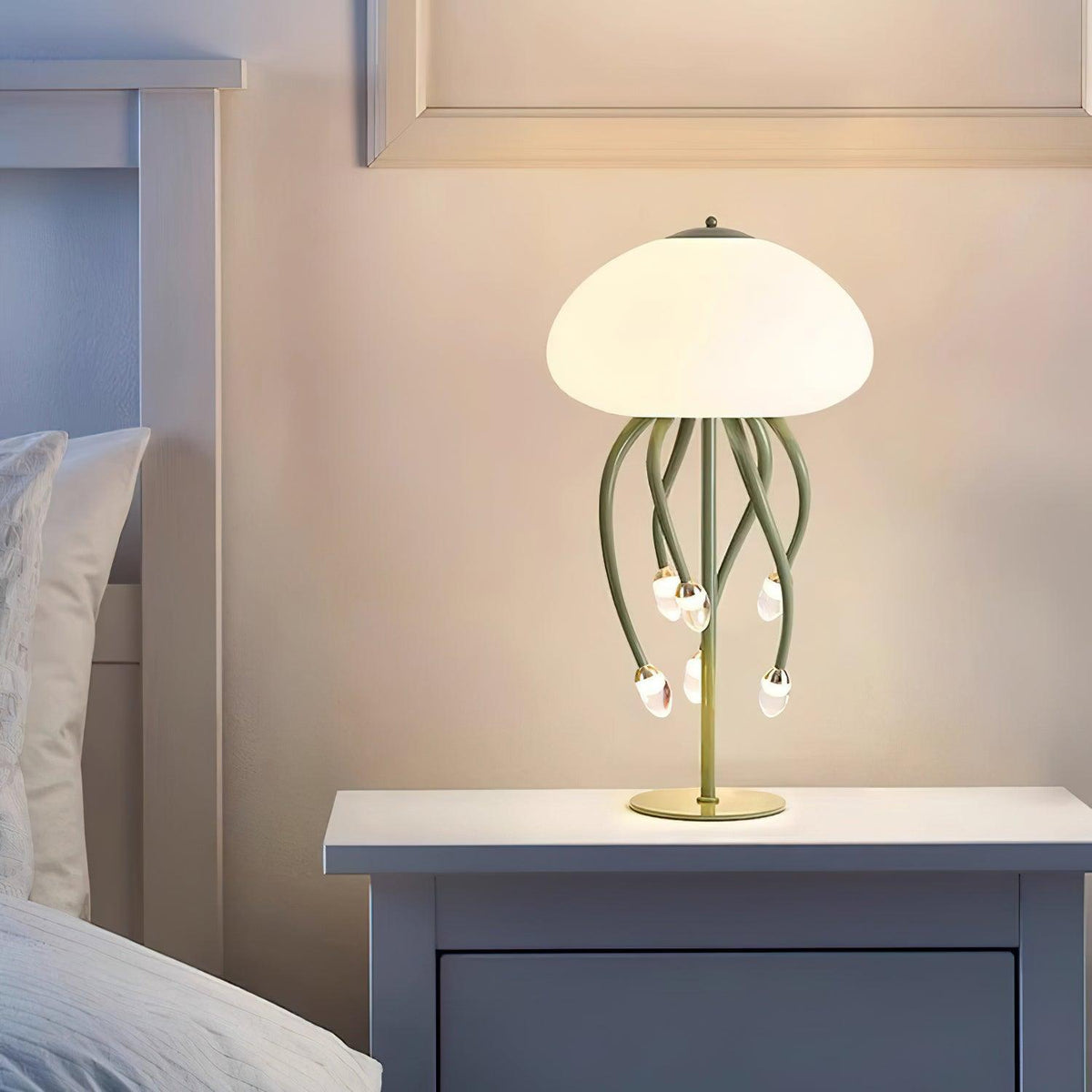 Zosilyra Tischlampe aus Glas in Quallenform