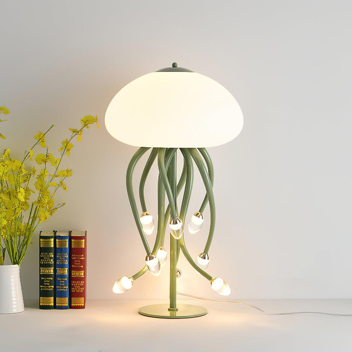 Zosilyra Tischlampe aus Glas in Quallenform