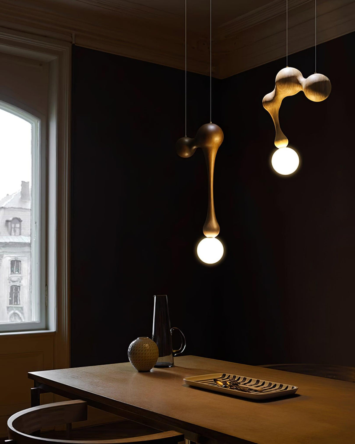 Hale luxuriöse Pendelleuchte aus Holz
