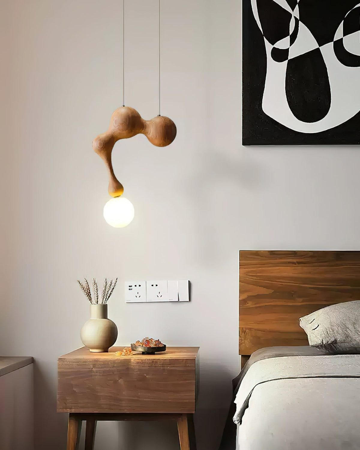 Hale luxuriöse Pendelleuchte aus Holz
