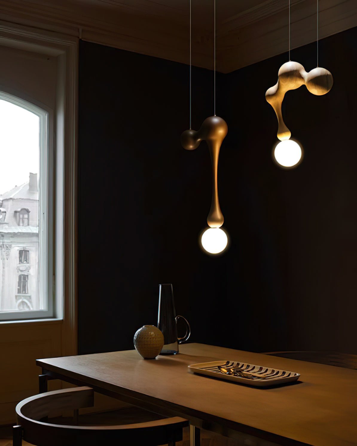 Hale luxuriöse Pendelleuchte aus Holz