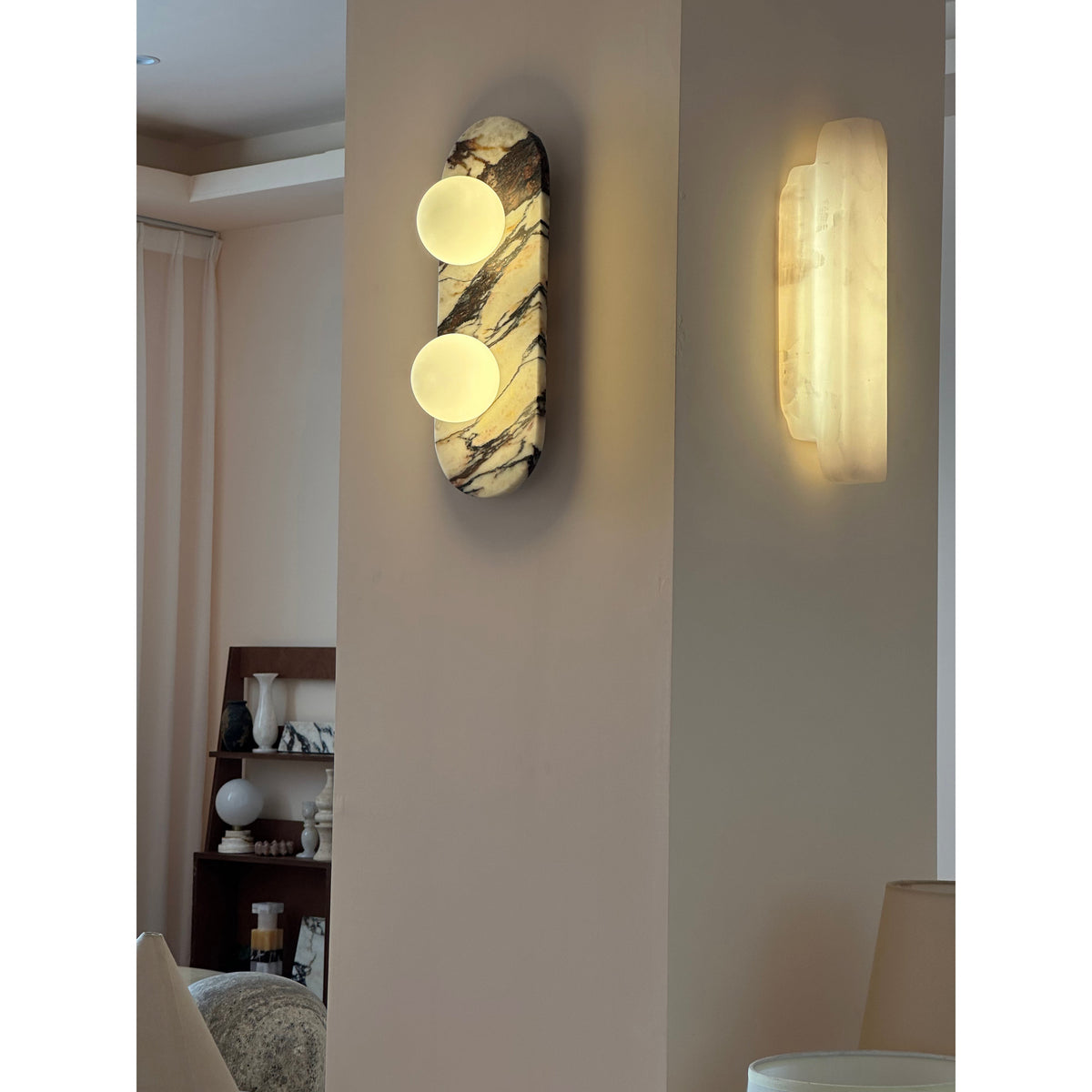 Alvuvyo Elegance Moderne Marmor-Wandleuchte