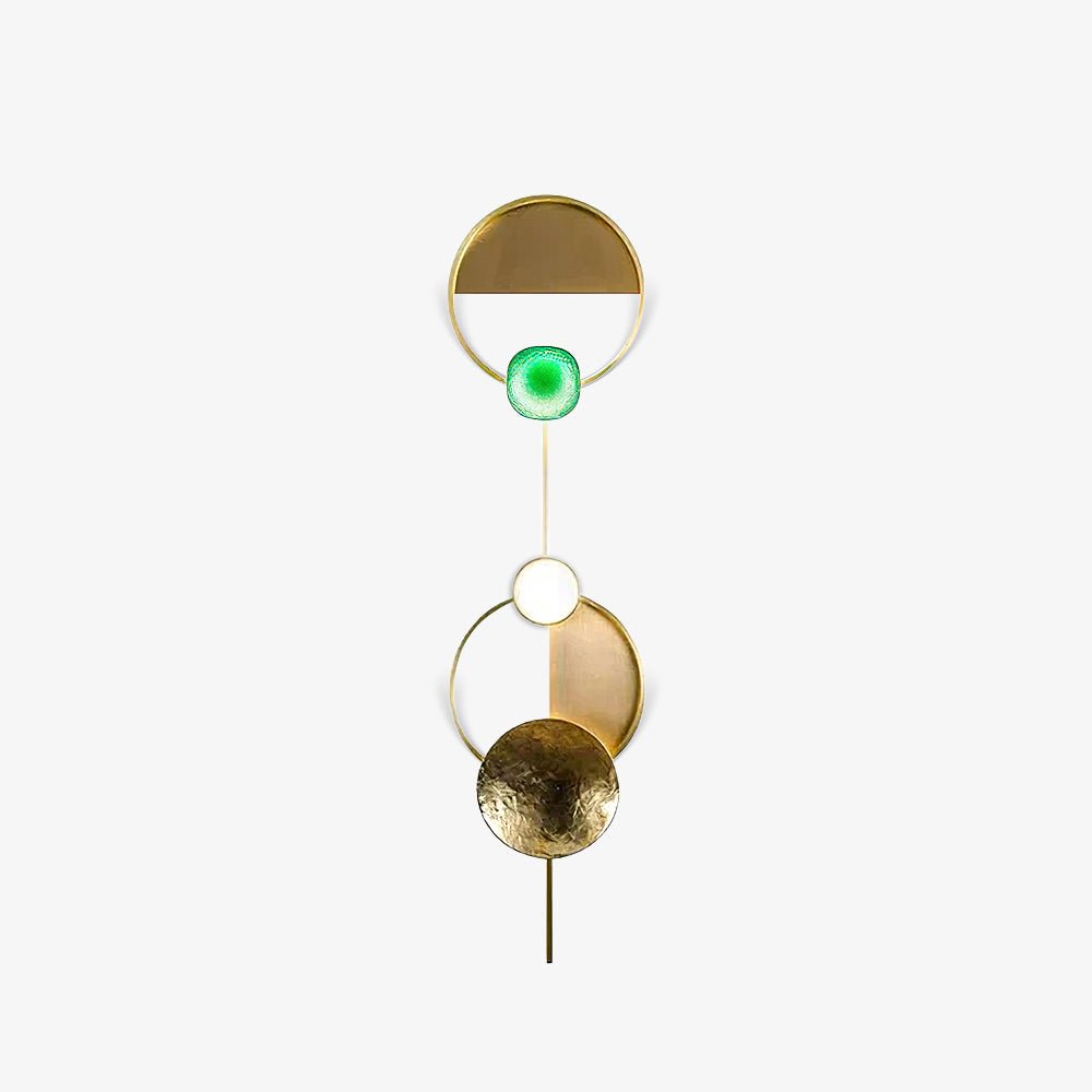 Elynis Messing & Glas moderne Wandleuchte