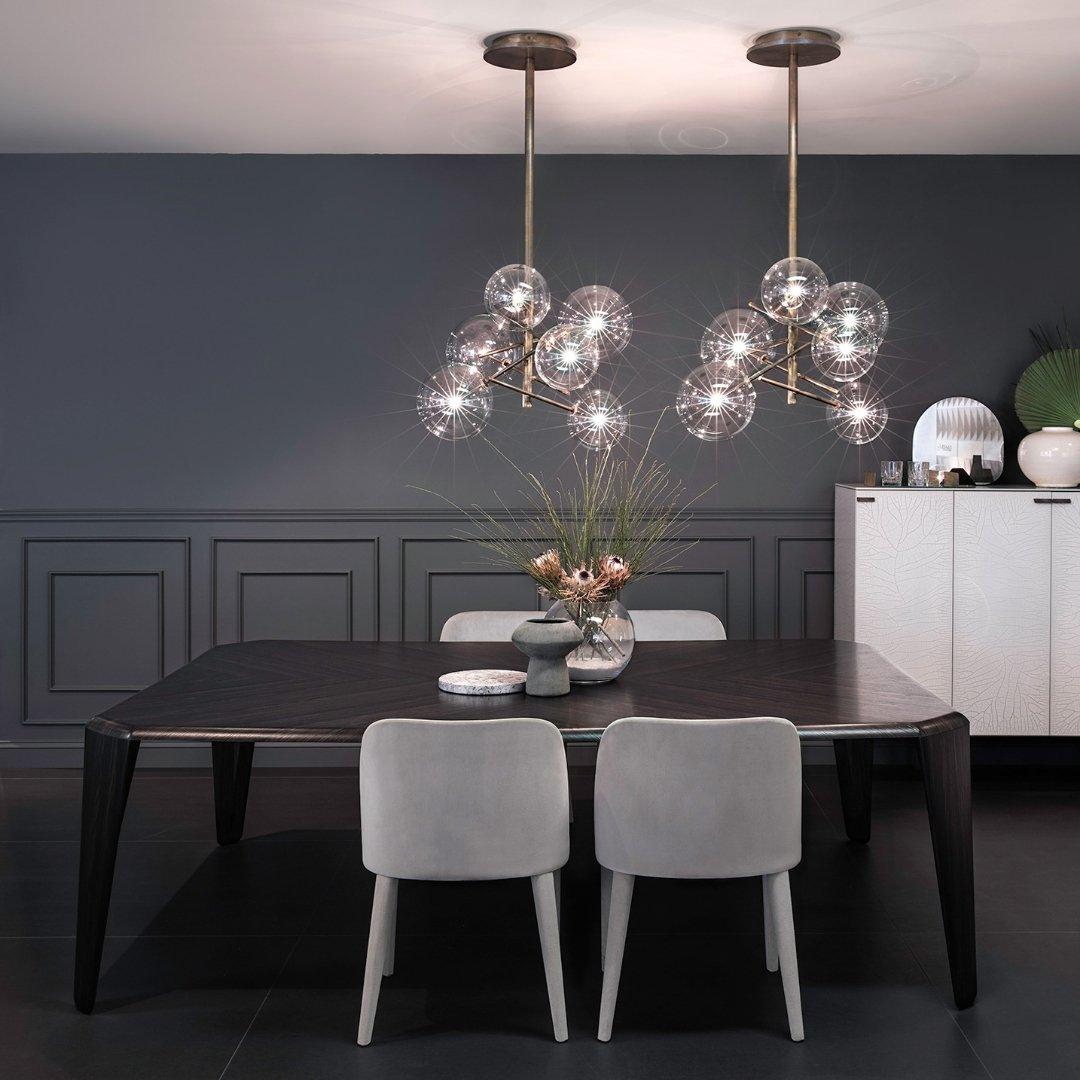 Aveno Kronleuchter LED Kristall transparent