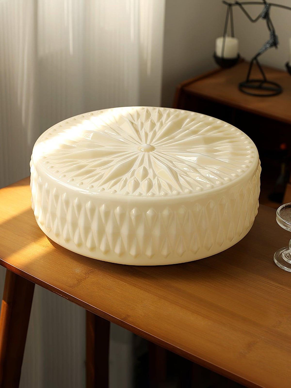 Lioriira Deckenleuchte mit Lampenschirm aus Glas und Acryl im modernen Mondkuchen-Stil