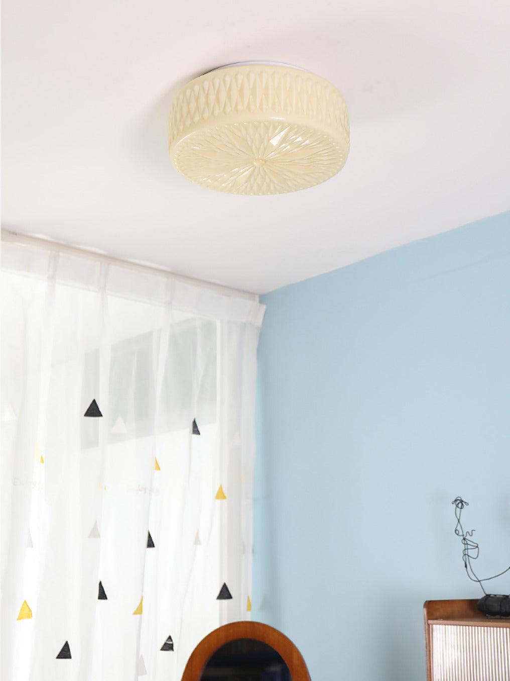 Lioriira Deckenleuchte mit Lampenschirm aus Glas und Acryl im modernen Mondkuchen-Stil
