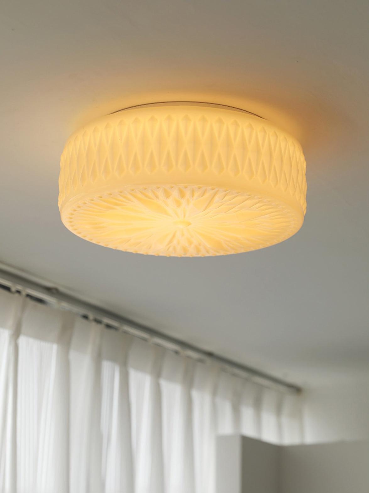 Lioriira Deckenleuchte mit Lampenschirm aus Glas und Acryl im modernen Mondkuchen-Stil