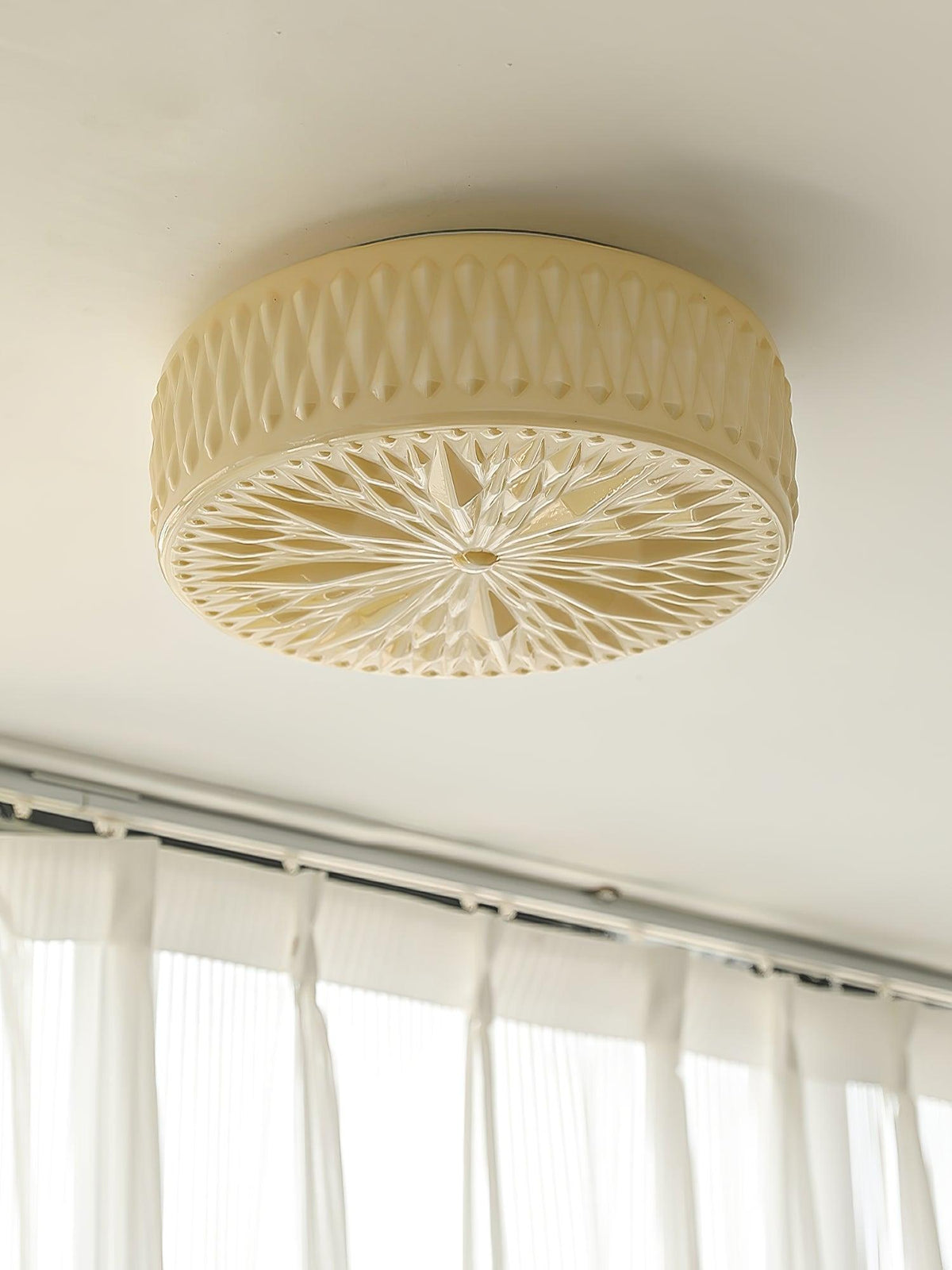 Lioriira Deckenleuchte mit Lampenschirm aus Glas und Acryl im modernen Mondkuchen-Stil