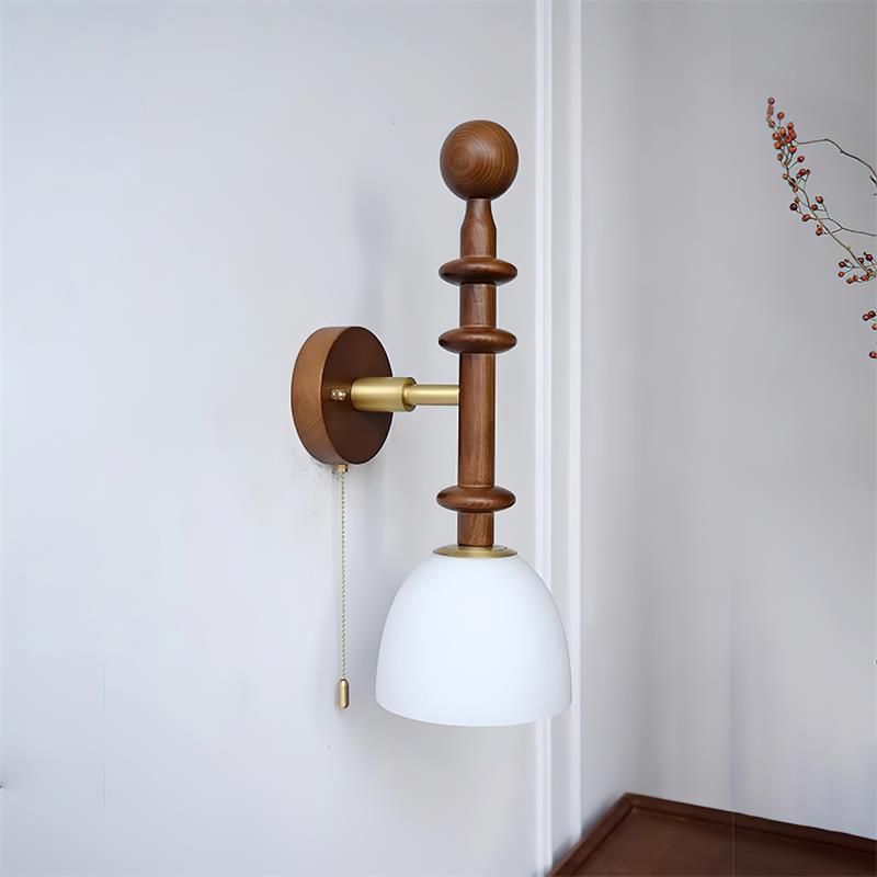 Aldorelia Wandleuchte aus Holz modern