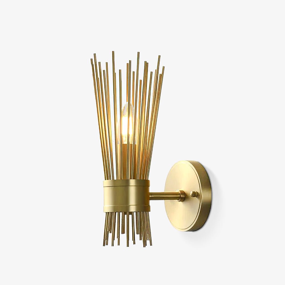 Thresher zeitgenössische luxuriöse Wandleuchte in Kerzenform aus Messing