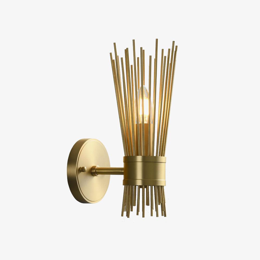 Thresher zeitgenössische luxuriöse Wandleuchte in Kerzenform aus Messing