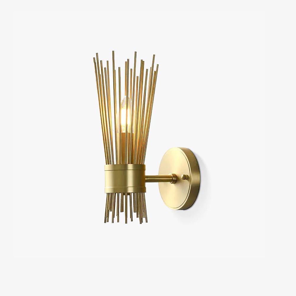 Thresher zeitgenössische luxuriöse Wandleuchte in Kerzenform aus Messing