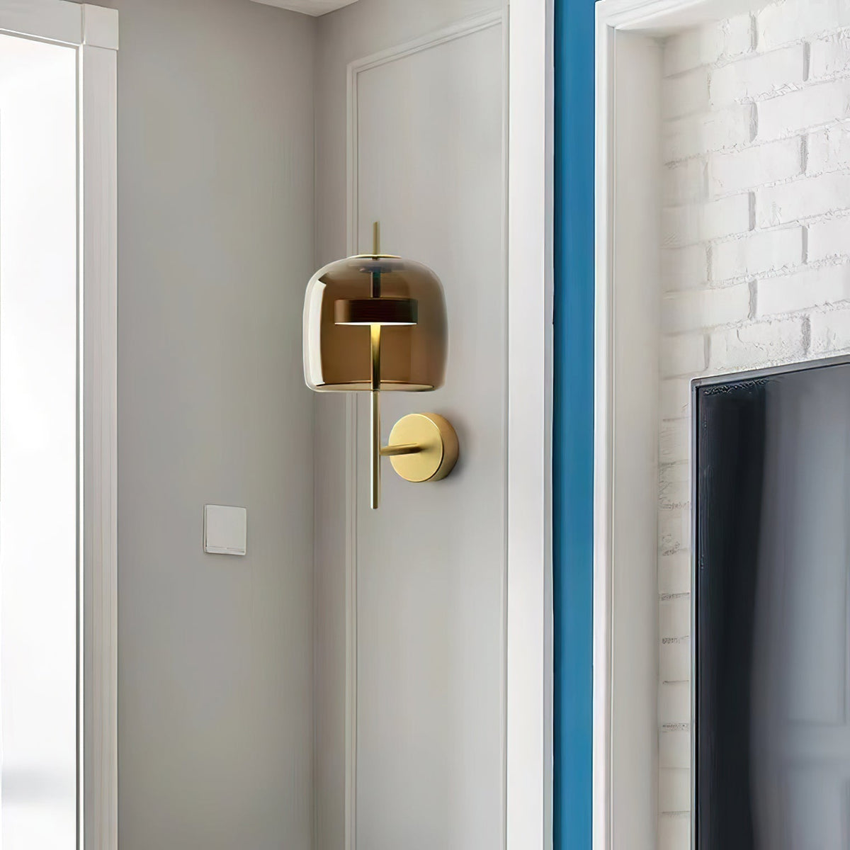 Caless Premium skandinavisch Kunstglas-Wandleuchte