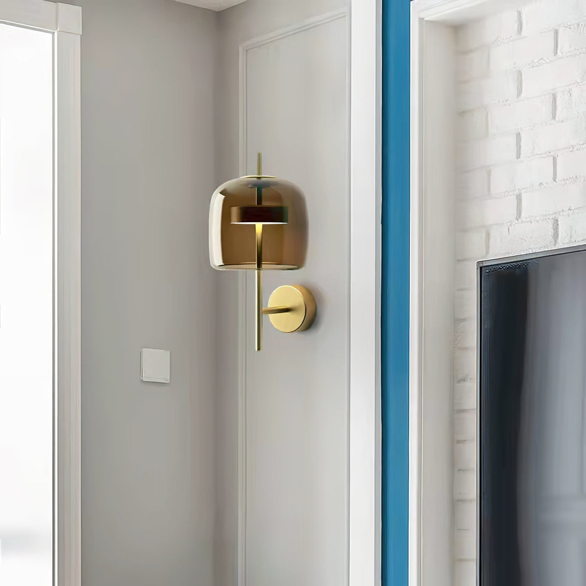 Caless Premium skandinavisch Kunstglas-Wandleuchte